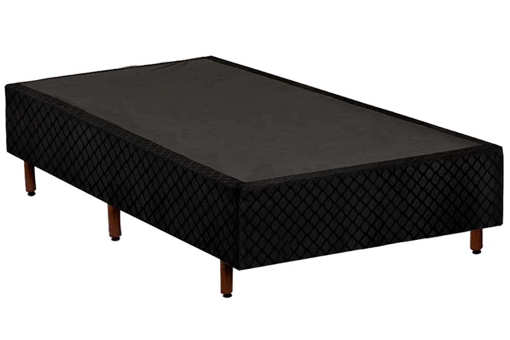 Cama Box Polar Bordado BlackSolteiro - 88x188x25