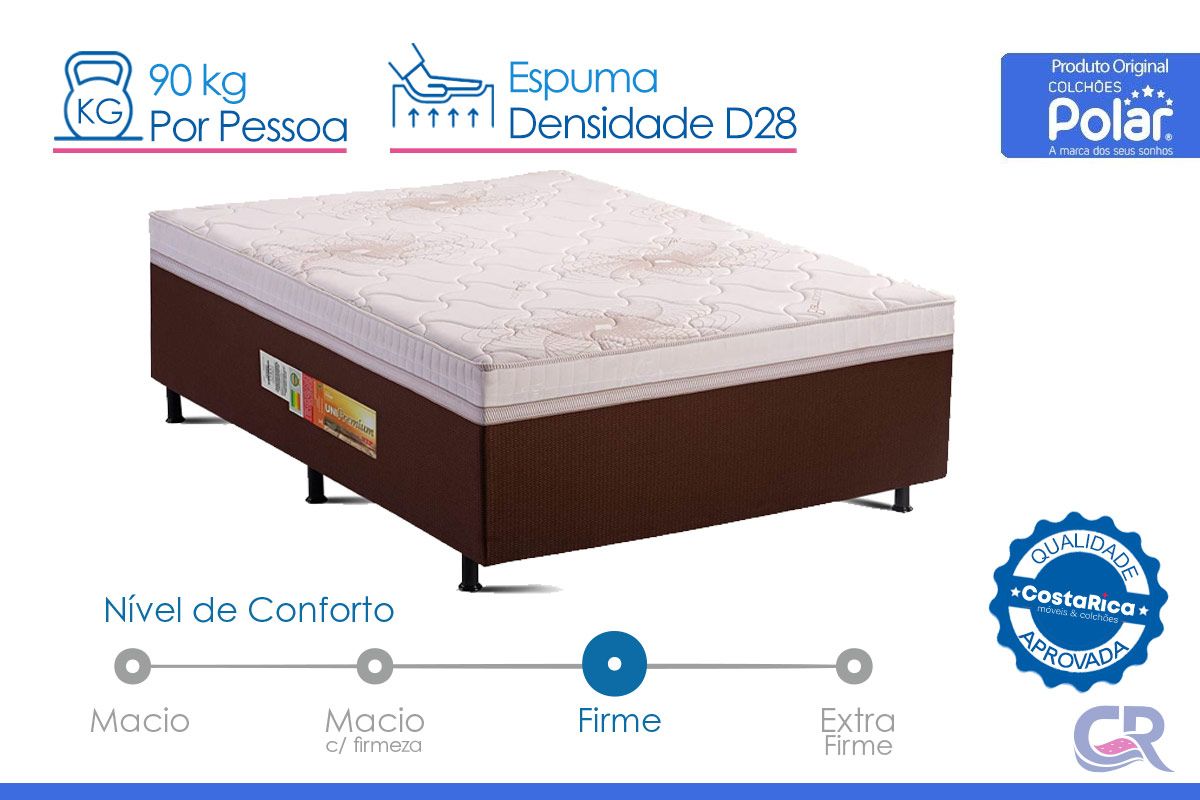 Cama Box Conjugado c/Colchão UniPremium Vip Polar Cama Box Conjugado c/Colchão UniPremium Vip Polar
