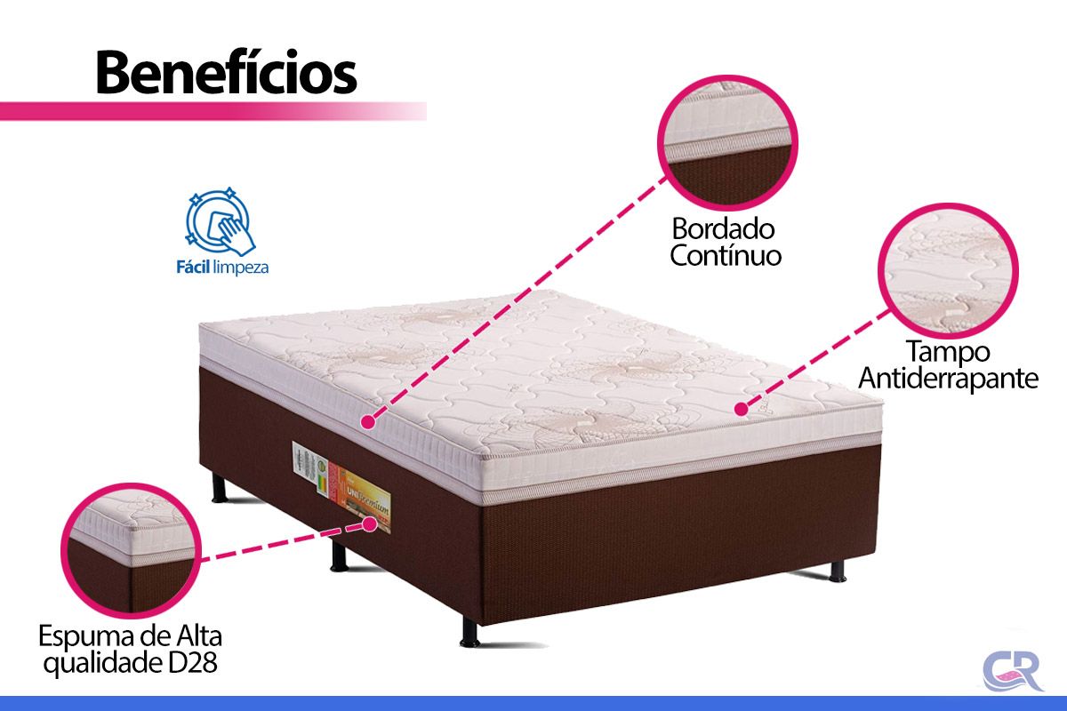 Cama Box Conjugado c/Colchão UniPremium Vip Polar Cama Box Conjugado c/Colchão UniPremium Vip Polar