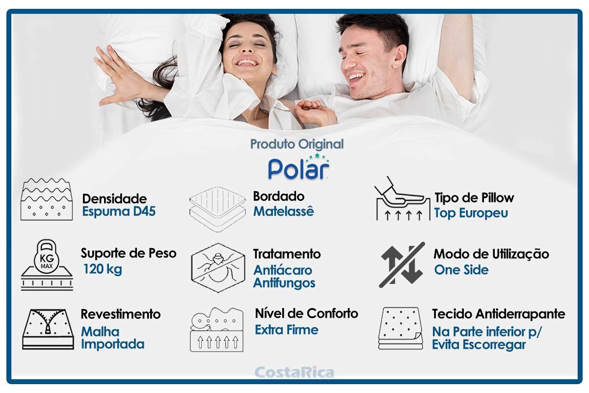 Colchão Ortopédico Polar Orthoface Black Colchão Ortopédico Polar Orthoface Black