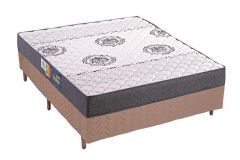Cama Box Filhão +Colchão Espuma D45 Pérola Polar