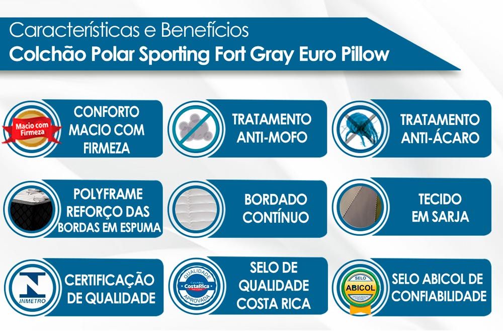 Cama Box Filhão +Colchão Molas Sporting Polar