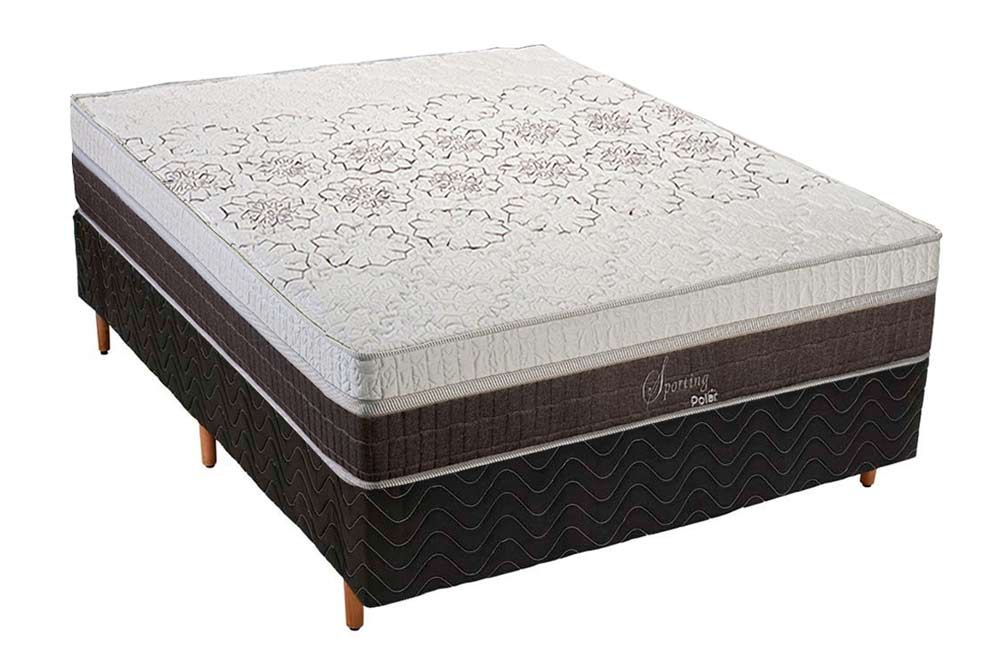 Cama Box CRC +Colchão Molas Sporting Polar