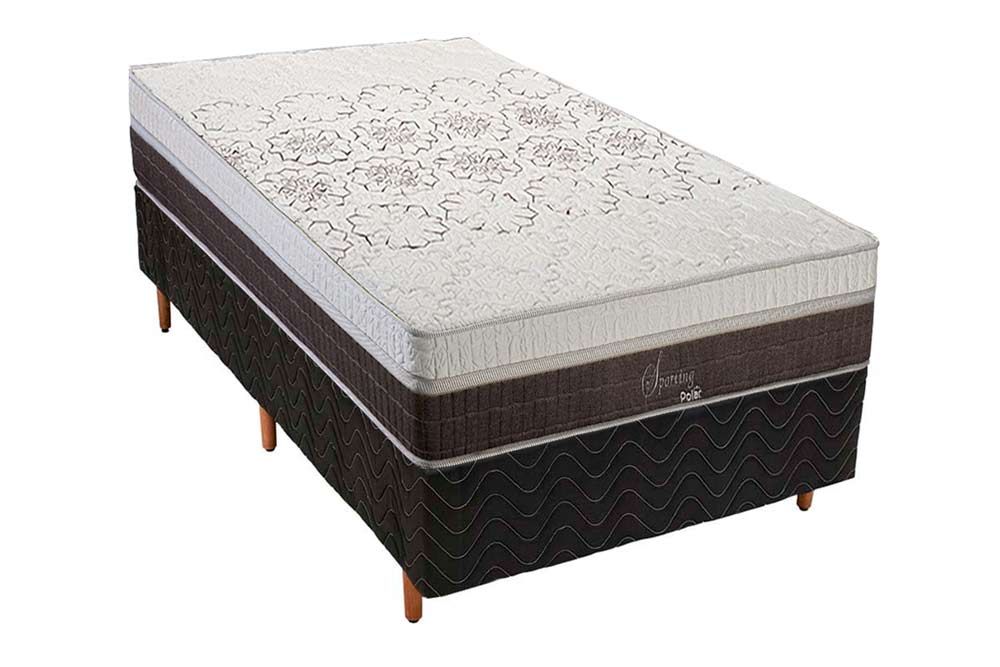 Cama Box CRC +Colchão Molas Sporting Polar
