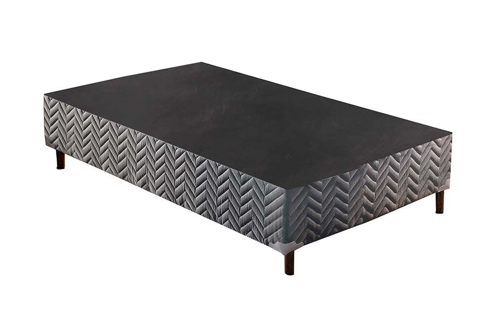 Cama Box Paropas Sommier GraySolteiro - 88x188x30