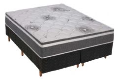 Cama Box Filhão +Colchão Espuma D33 Pérola Polar
