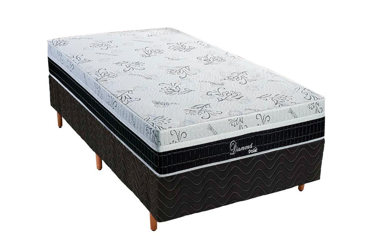Cama Box CRC +Colchão Molas Diamond Polar