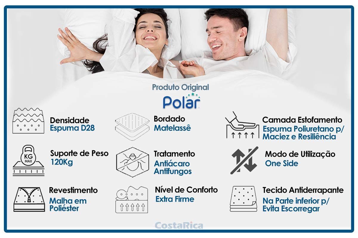 Cama Box CRC +Colchão Ortopédico Orthoface Polar