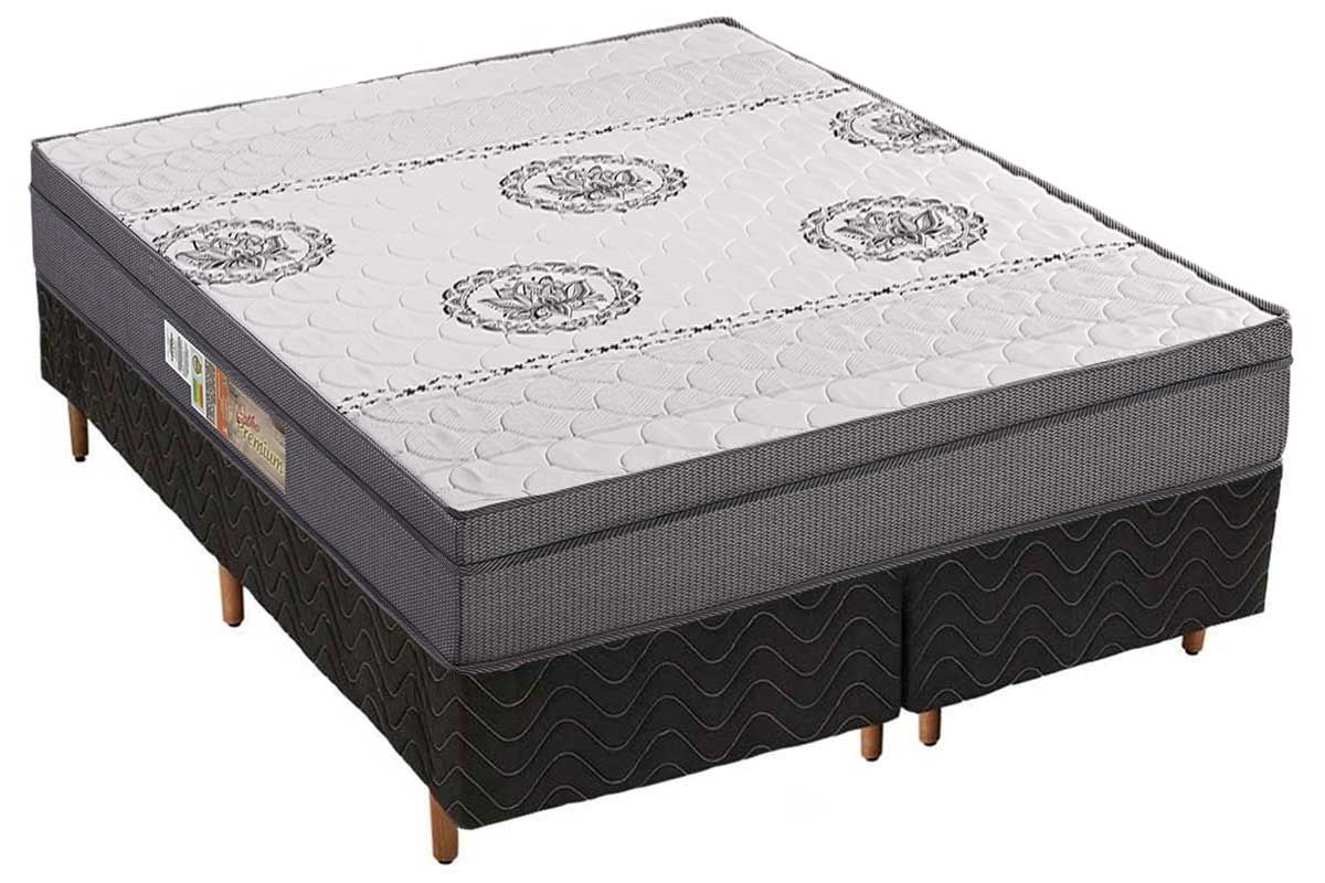 Cama Box CRC +Colchão Ortopédico Orthopremium Polar