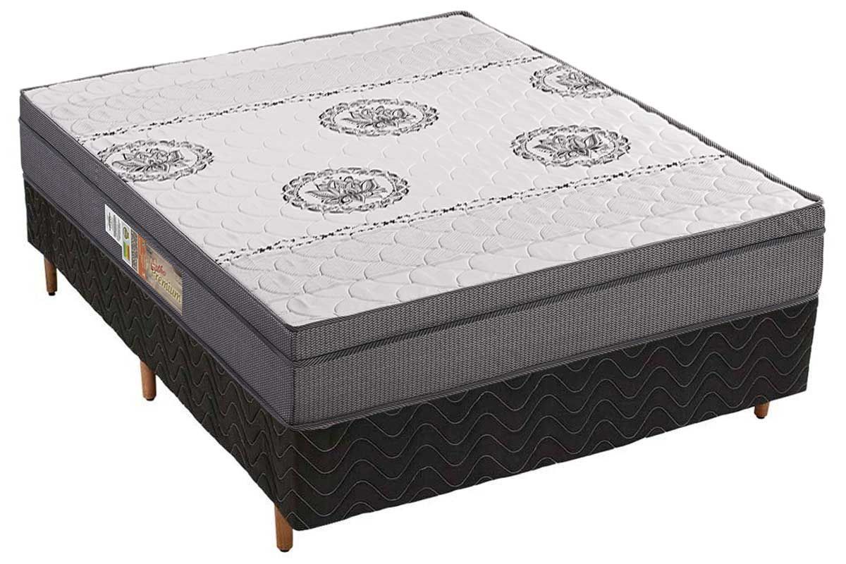 Cama Box CRC +Colchão Ortopédico Orthopremium Polar