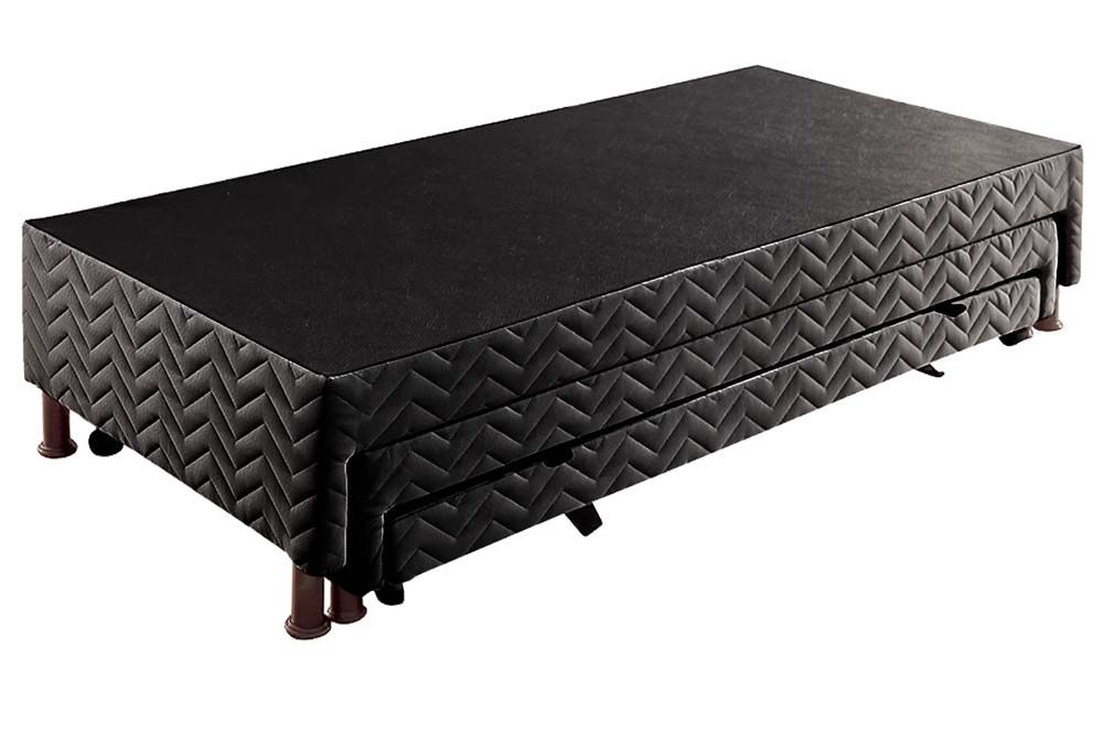 Cama Box c/2 Auxiliares Tribox Black Paropas Cama Box c/2 Auxiliares Tribox Black Paropas