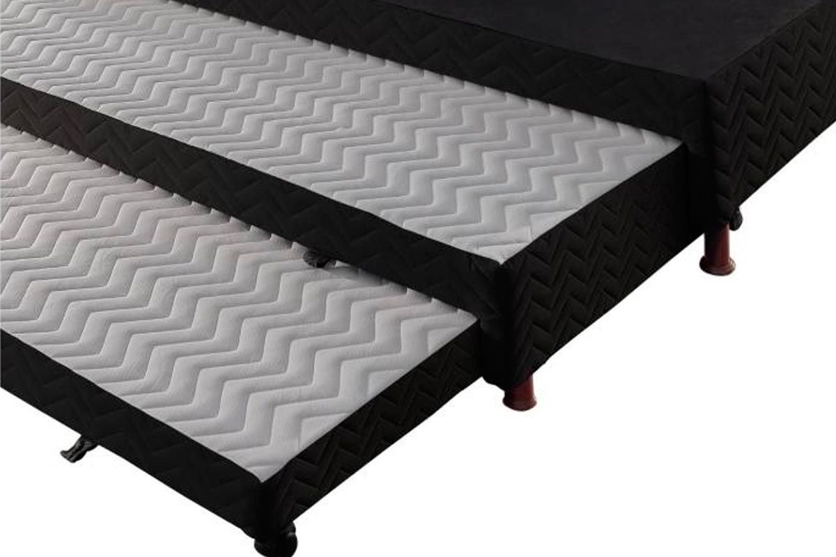 Cama Box c/2 Auxiliares Tribox Black Paropas Cama Box c/2 Auxiliares Tribox Black Paropas