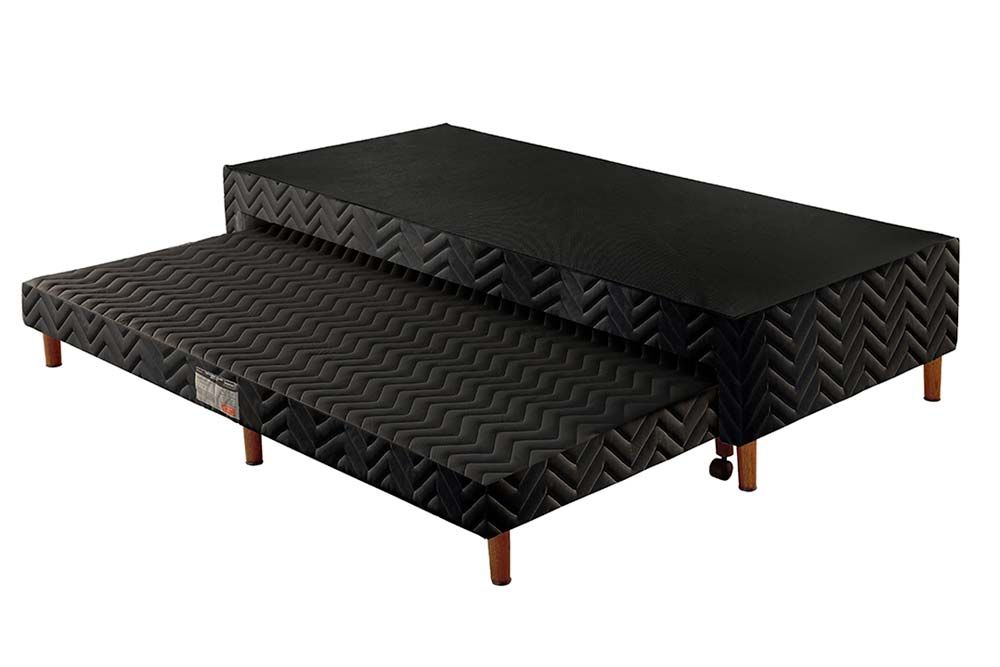 Cama Box CRC +Colchão Espuma D23 Pérola Polar