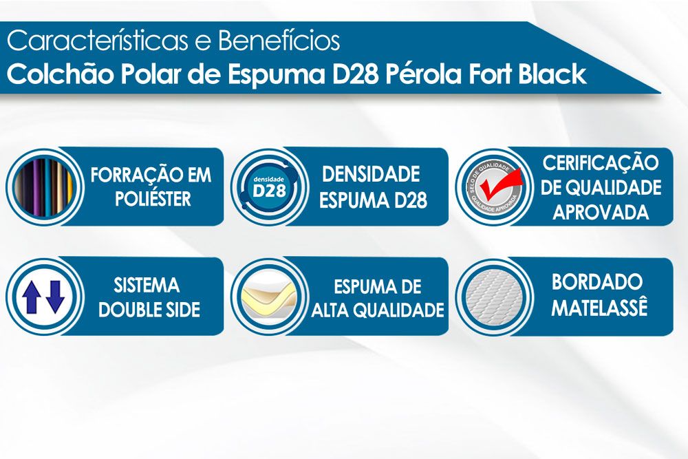 Cama Box Filhão +Colchão Espuma D28 Pérola Polar