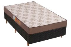 Cama Box Filhão +Colchão Espuma D28 Pérola Polar