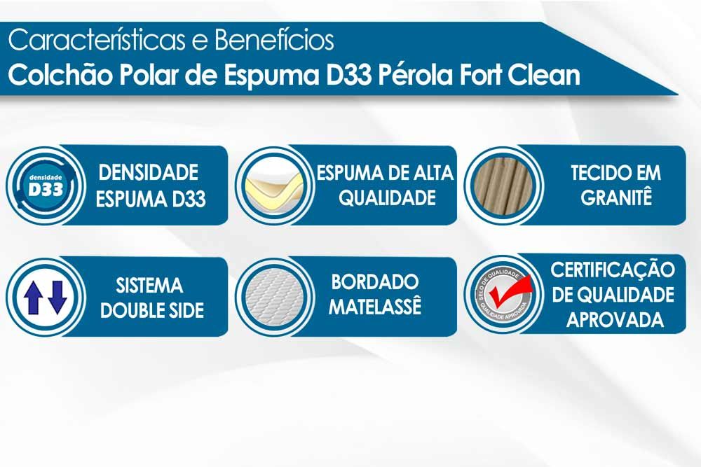Cama Box Baú Filhão +Colchão Espuma D33 Pérola Polar