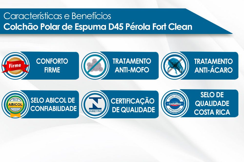 Cama Box Filhão +Colchão Espuma D45 Pérola Polar