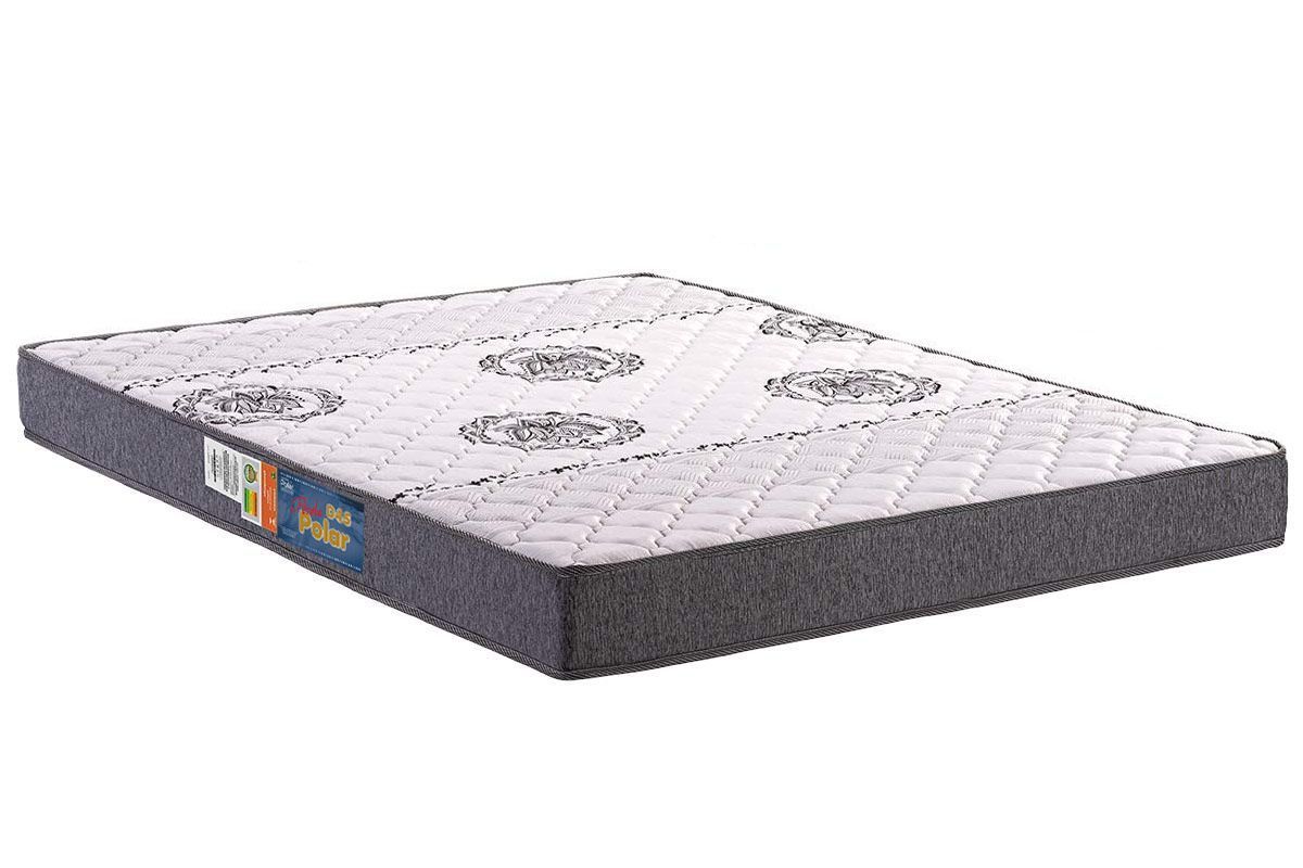 Cama Box CRC +Colchão Espuma D45 Pérola Polar