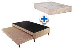 Cama Box c/Aux Filhão +Colchão Molas Safira Polar