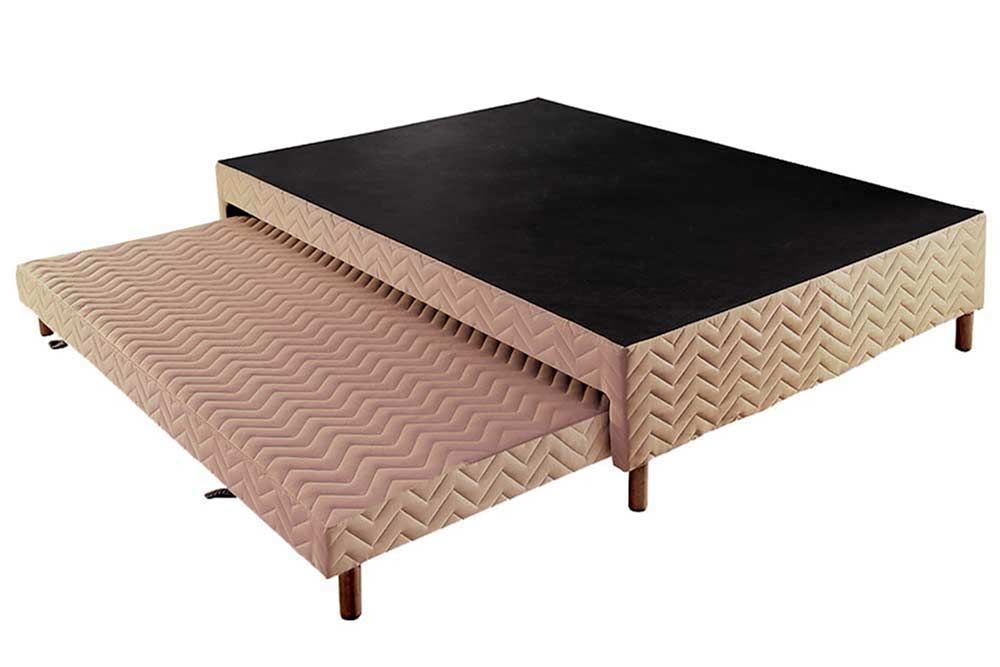 Cama Box c/Aux CRC +Colchão Molas Safira Polar