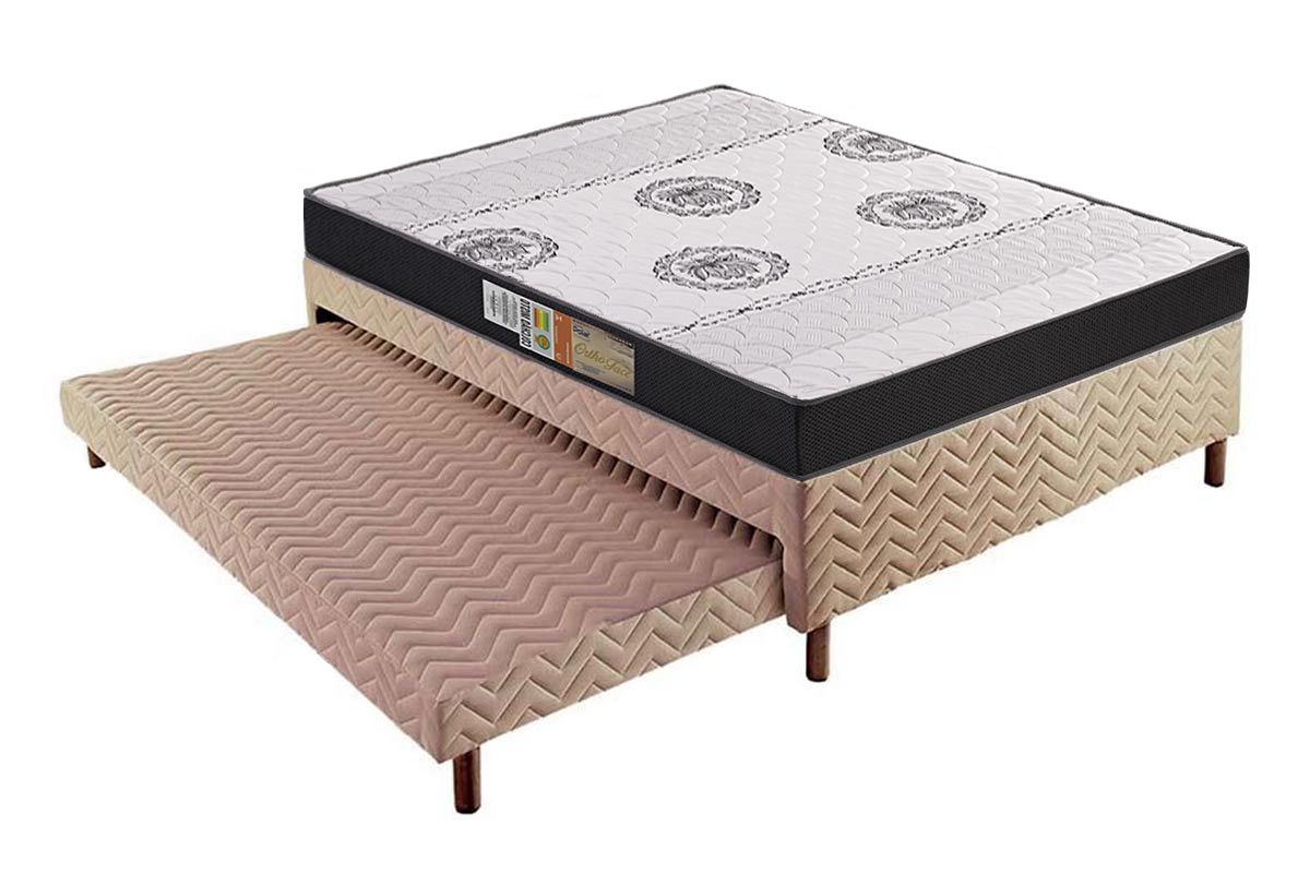 Cama Box CRC +Colchão Ortopédico Orthoface Polar