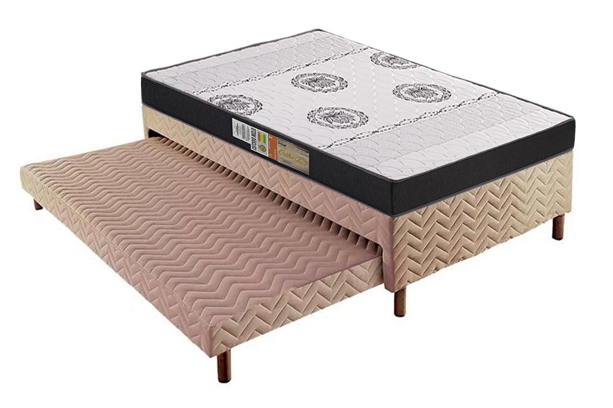 Cama Box CRC +Colchão Ortopédico Orthoface Polar