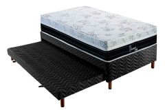 Cama Box c/Aux Filhão +Colchão Molas Diamond Polar
