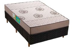 Cama Box Filhão +Colchão Espuma D33 Pérola Polar