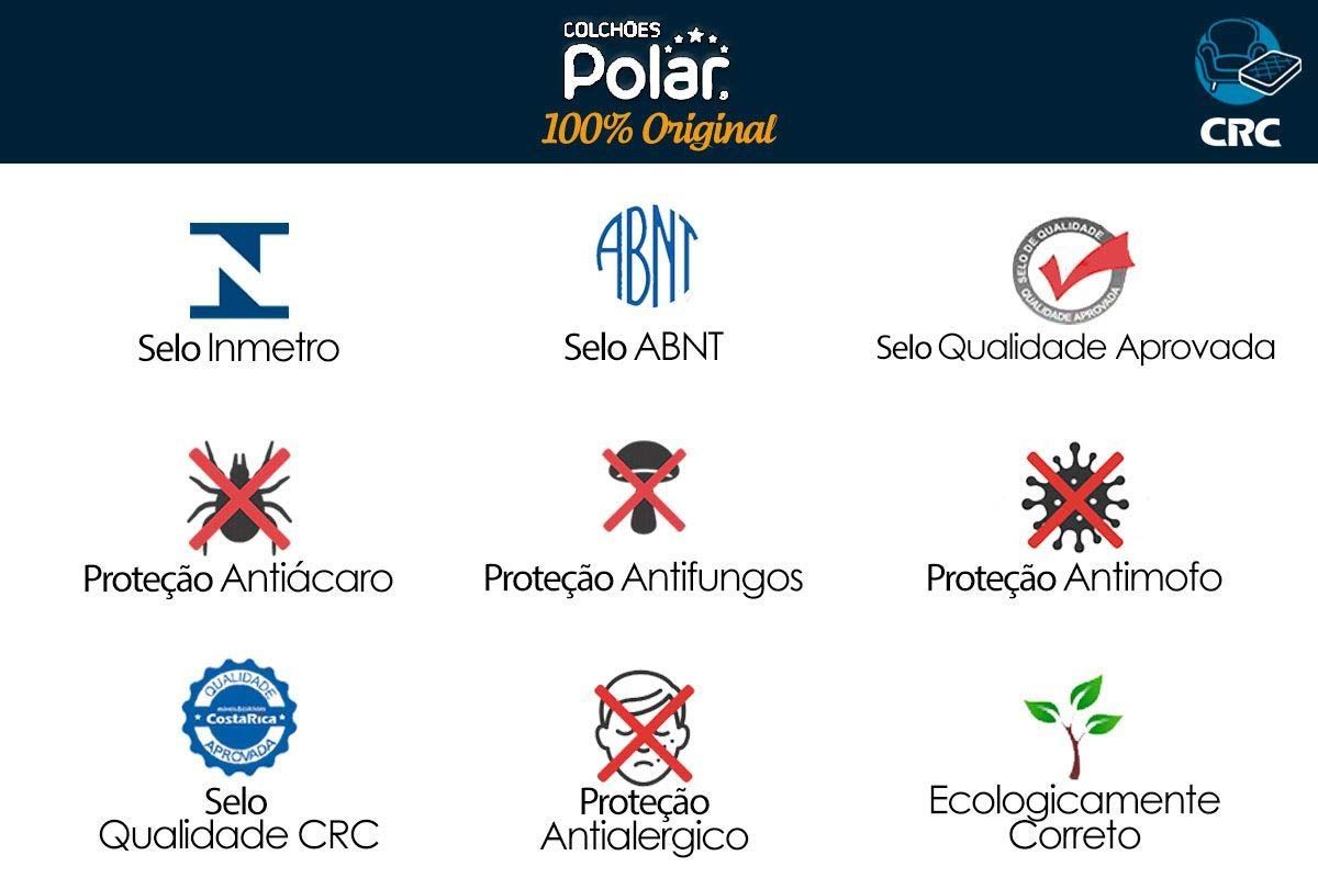 Cama Box CRC +Colchão Espuma D20 Pérola Polar