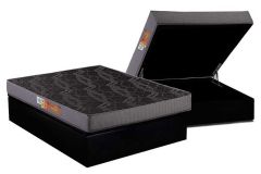 Cama Box Baú Filhão +Colchão Espuma D20 Pérola Polar