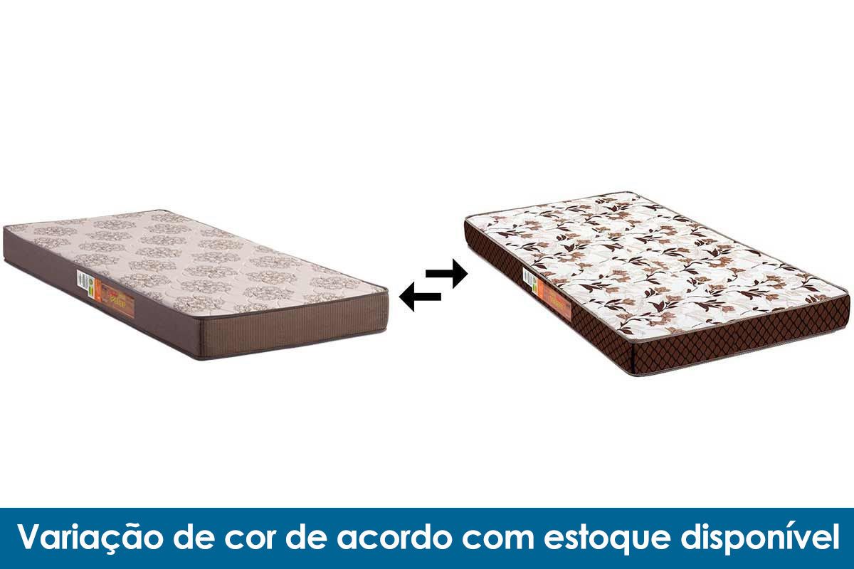 Cama Box CRC +Colchão Espuma D28 Pérola Polar