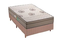 Cama Box Filhão +Colchão Espuma D33 Pérola Polar