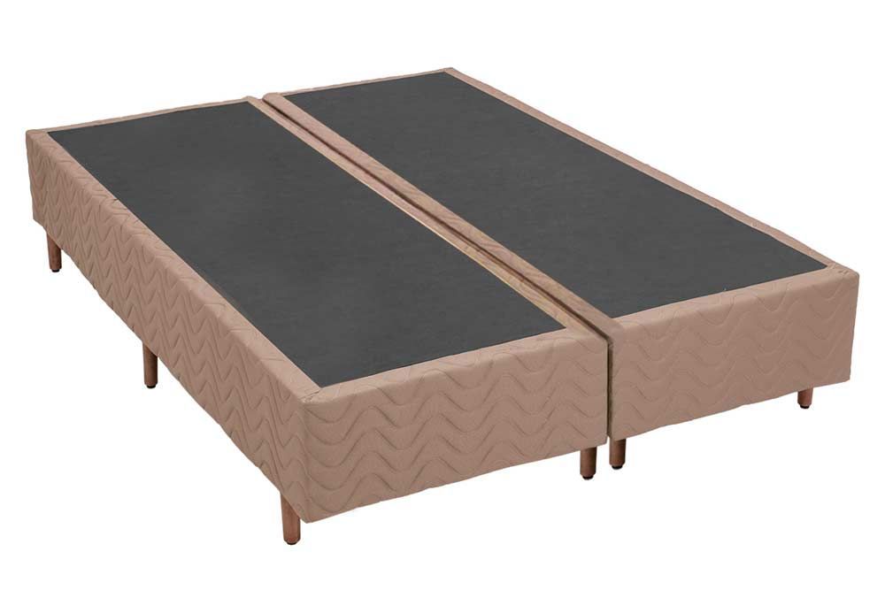Cama Box CRC +Colchão Espuma D33 Pérola Polar