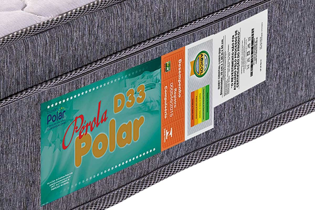 Cama Box Baú CRC +Colchão Espuma D33 Pérola Polar