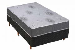 Cama Box Filhão +Colchão Espuma D33 Pérola Polar