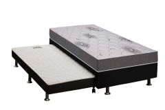 Cama Box Filhão +Colchão Espuma D33 Pérola Polar