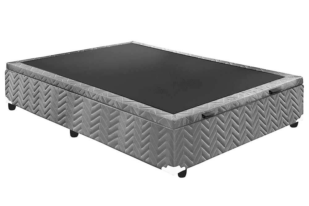 Cama Box Baú CRC +Colchão Espuma D33 Pérola Polar