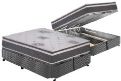 Cama Box Baú Filhão +Colchão Espuma D33 Pérola Polar