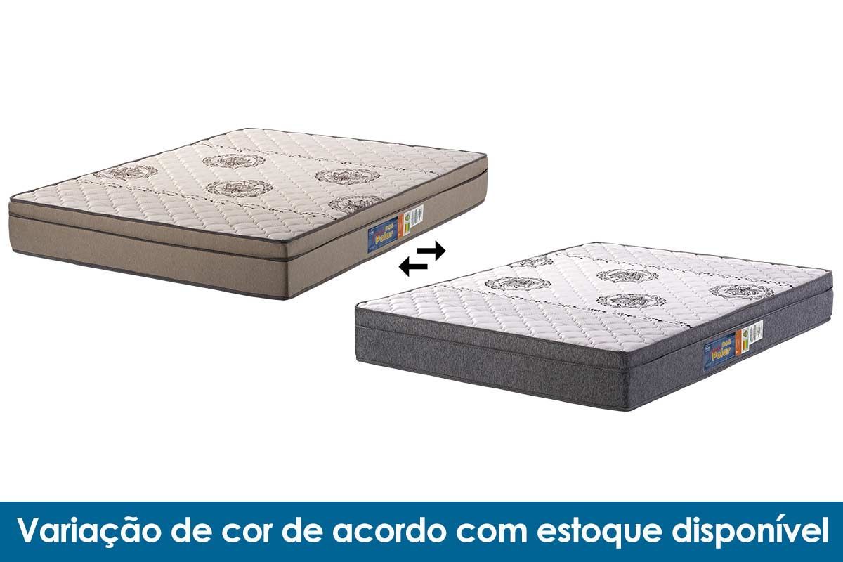 Cama Box CRC +Colchão Espuma D45 Pérola Fort Polar