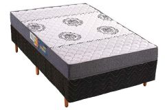 Cama Box Filhão +Colchão Espuma D45 Pérola Fort Polar