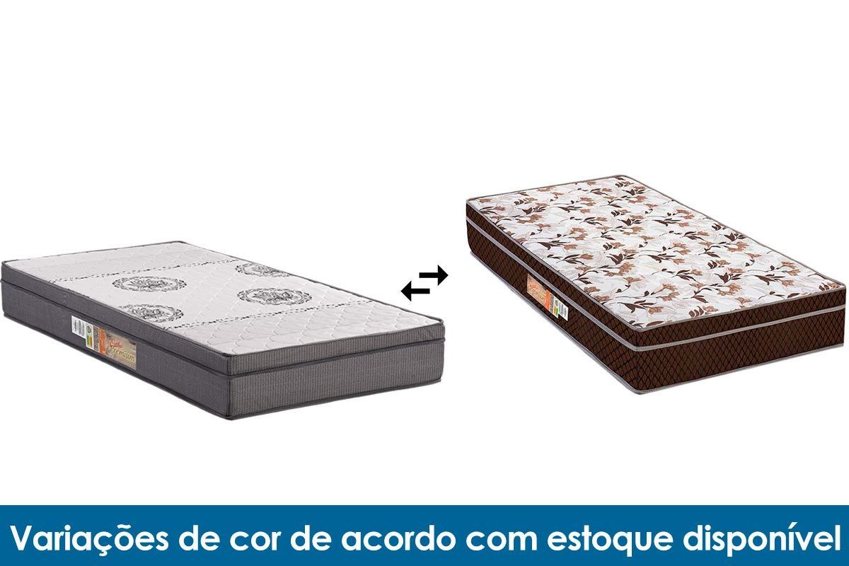 Cama Box Baú CRC +Colchão Ortopédico Hiper Polar