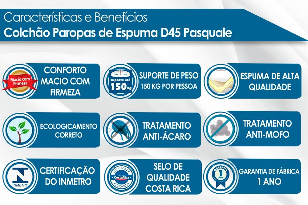 Cama Box Baú CRC +Colchão D23 Pasquale Paropas