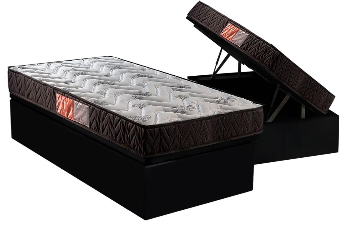 Cama Box Baú CRC +Colchão D23 Pasquale Paropas