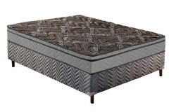 Conjunto Box: Colchão Anatômico Paropas D28 Confort Firme + Base CRC Rústico Gray