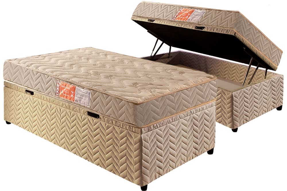 Cama Box Baú CRC +Colchão D33 Pasquale Paropas