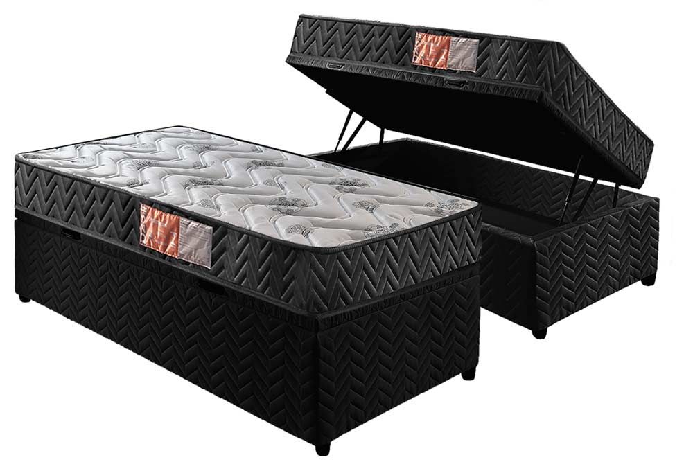 Cama Box Baú CRC +Colchão D33 Pasquale Paropas
