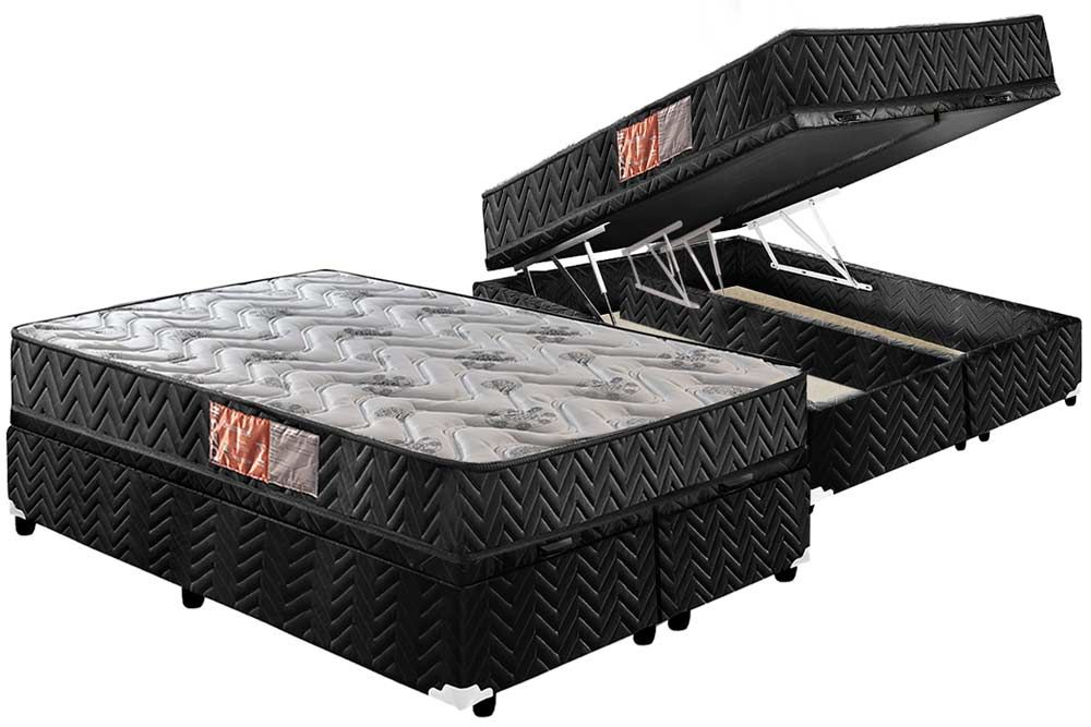 Cama Box Baú CRC +Colchão D33 Pasquale Paropas
