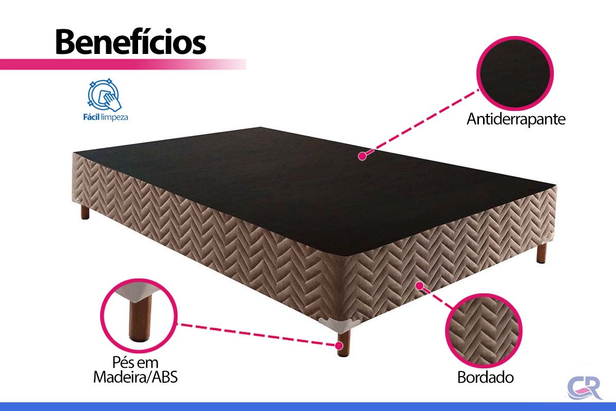 Cama Box CRC +Colchão Ortopédico Ultra Paropas