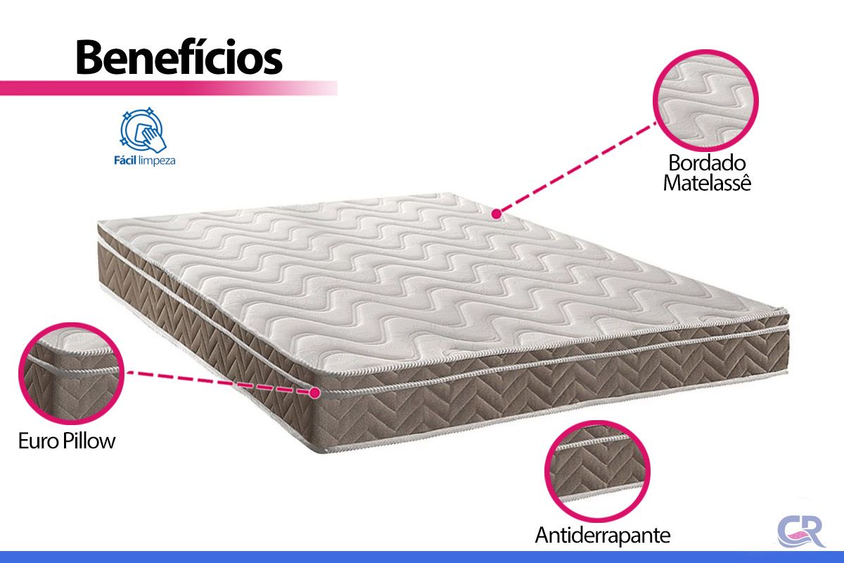Cama Box CRC +Colchão Ortopédico Ultra Paropas