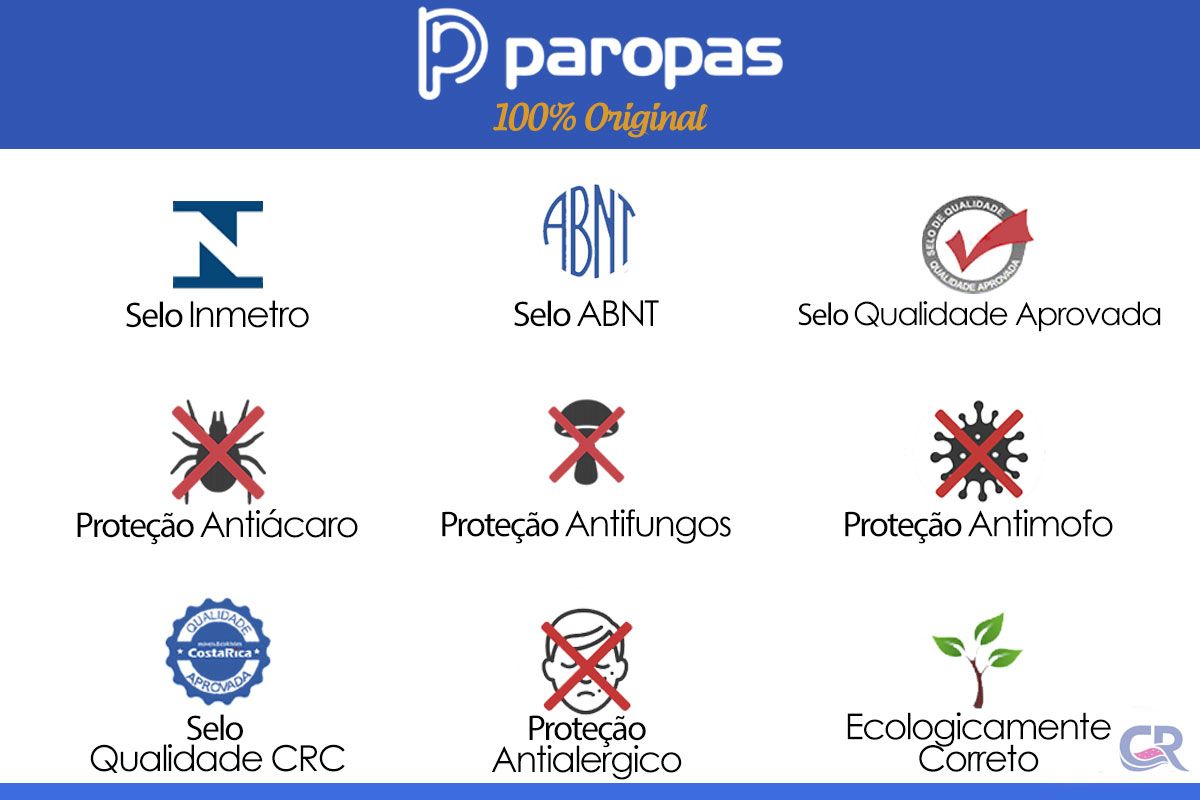 Cama Box Baú CRC +Colchão Ortopédico Ultra Paropas